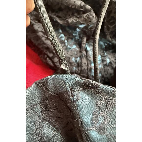 Vintage Loralie 80’s Grunge Goth Lace Bow Punk Party Prom Dress Size: Small (6) - Picture 12 of 14